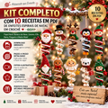 Kit Completo com 10 Receitas em PDF de Enfeites Espirais de Natal em Crochê | Papai Noel, Boneco de Neve, Gnomo, Elfo, Rena, Pinguim e Muito Mais | Download Imediato